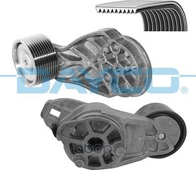 Приводной ремень поликлиновой с роликами (комплект) Dayco. Артикул KPV078HD