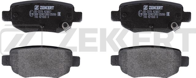 Тормозные колодки Zekkert задние для Chery IndiS (S18D) I 2010-2015. Артикул BS-2379