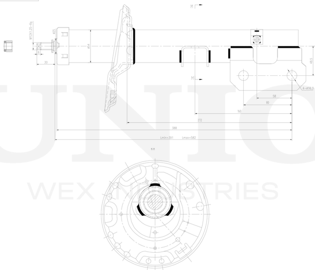 Амортизатор подвески (Unio). Артикул SAB-10365
