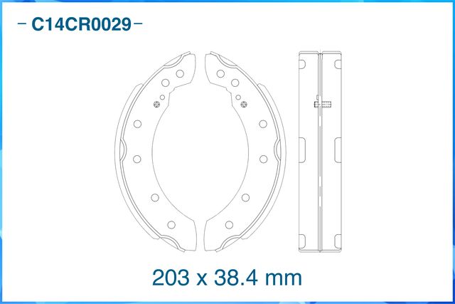 Колодки тормозные задние барабанные (Low Metallic) (Cworks). Артикул C14CR0029