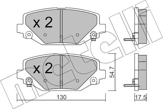 Тормозные колодки Metelli. Артикул 22-0947-0