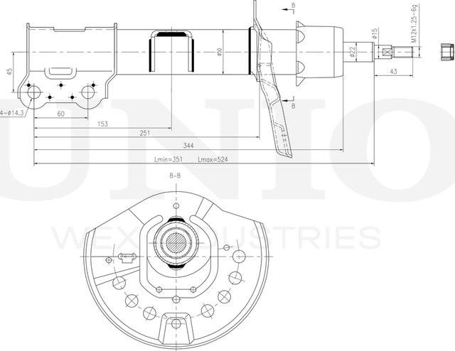 Амортизатор подвески (Unio). Артикул SAB-10364