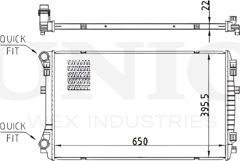 Радиатор двигателя (Unio). Артикул RAD-10134