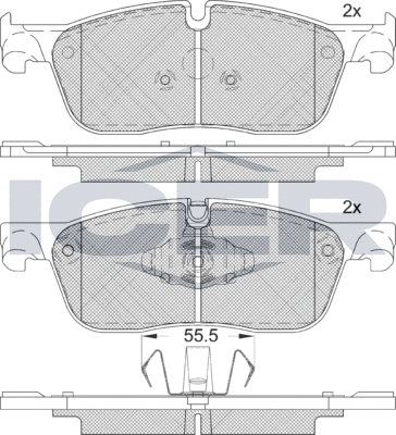 Тормозные колодки Icer. Артикул 182236-203