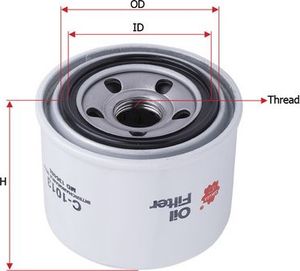 Масляный фильтр Sakura для Mitsubishi Colt VI (Z20/Z30) 2005-2012. Артикул C-1013