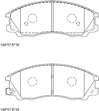 Тормозные колодки Asimco. Артикул KD9719