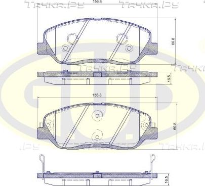 Тормозные колодки G.U.D.. Артикул GBP122602