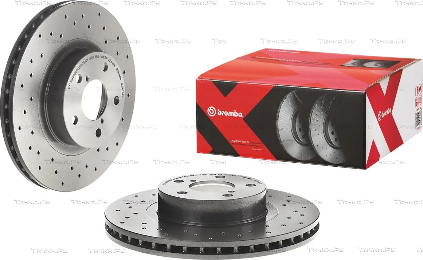 Тормозной диск Brembo XTRA передний для Subaru Impreza I 1994-2000. Артикул 09.5674.2X