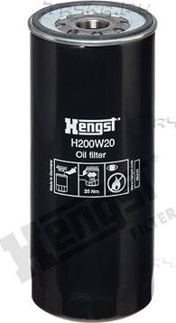 Масляный фильтр Hengst для Scania 4 1995-2010. Артикул H200W20