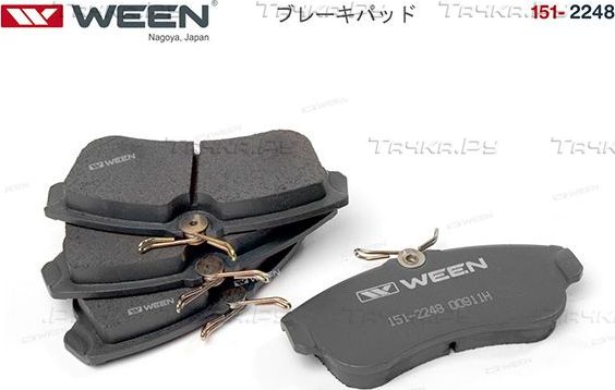Тормозные колодки WEEN передние для Nissan Almera N16 2000-2006. Артикул 151-2248