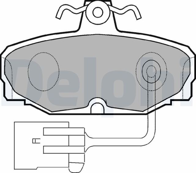 Тормозные колодки Delphi (органический). Артикул LP868