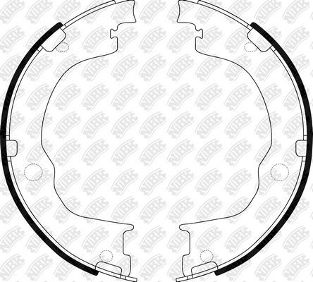 Тормозные колодки (стояночная тормозная система) NiBK. Артикул FN0667