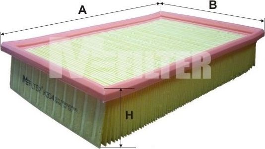 Воздушный фильтр MFilter. Артикул K 204