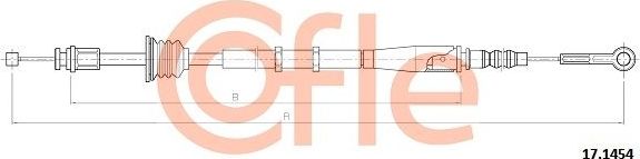 Трос ручника (тросик ручного тормоза) Cofle передний для Toyota Hilux V 1989-1997. Артикул 92.17.1454