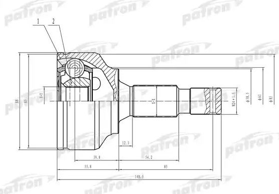 Шрус наружный (граната) Patron. Артикул PCV1469