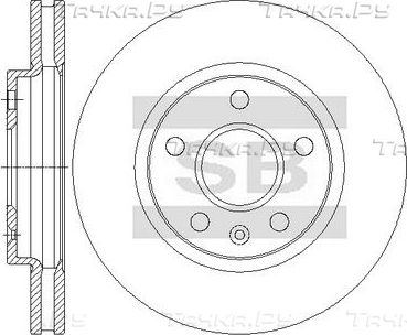 Тормозной диск Sangsin Hi-Q передний для Opel Insignia I 2008-2017. Артикул SD3079