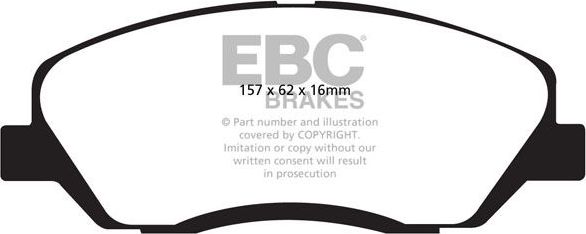 Тормозные колодки EBC Brakes. Артикул DP61783