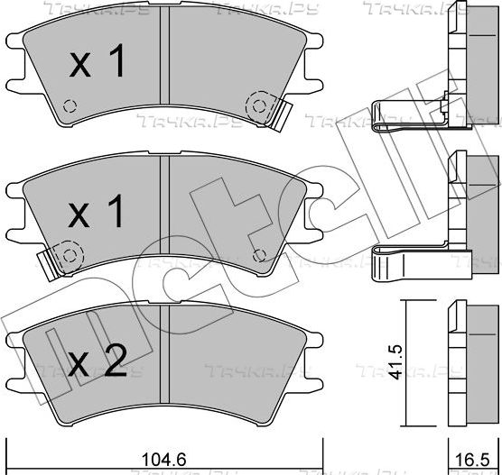 Тормозные колодки Metelli. Артикул 22-0361-0