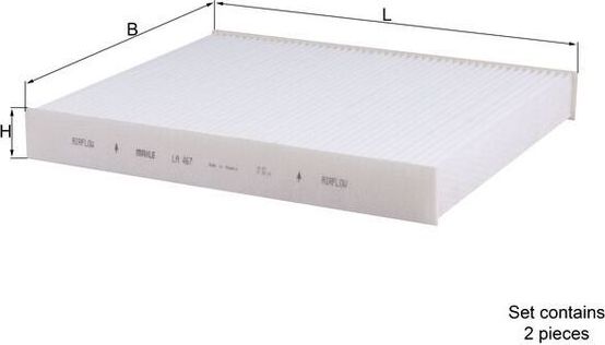 Салонный фильтр Mahle-Knecht для Rolls-Royce Wraith 2013-2026. Артикул LA 467/S