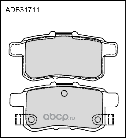 Колодки тормозные (Allied Nippon). Артикул ADB31711