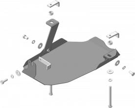 Защита Мотодор для заднего дифференциала Kia Sorento III Prime 2014-2020. Артикул 00943