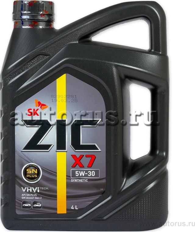 Масло моторное ZIC Х7 5w30 SP синт 4л. Артикул 162675
