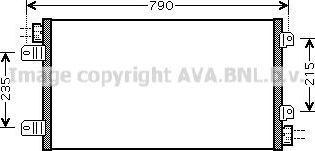 Радиатор кондиционера (конденсатор) AVA для Renault Master II 2003-2010. Артикул RTA5342