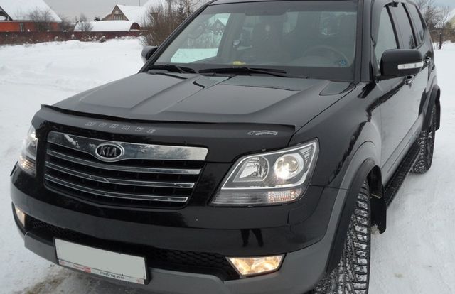 Дефлектор Vip-Tuning для капота Kia Mohave (Borrego) 2008-2020. Артикул KA23