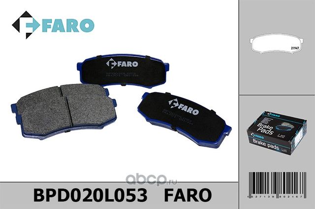 Колодки торм. диск зад.Toyota Land Cruiser 3/4/5, Prado 1/2/3, Mitsubishi Pajero (Faro) Faro. Артикул BPD020L053