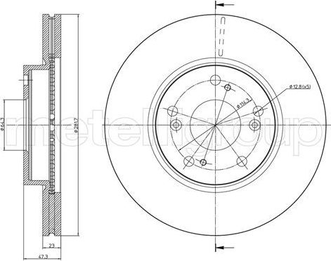 Тормозной диск Metelli. Артикул 23-0932C