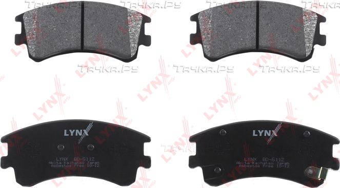 Тормозные колодки LYNXauto передние для Mazda 6 I (GG) 2002-2008. Артикул BD-5112