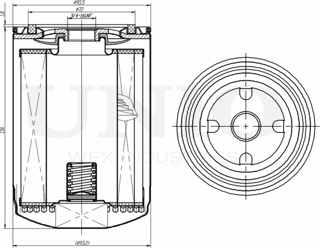 Фильтр масляный (Unio). Артикул FLT-20053