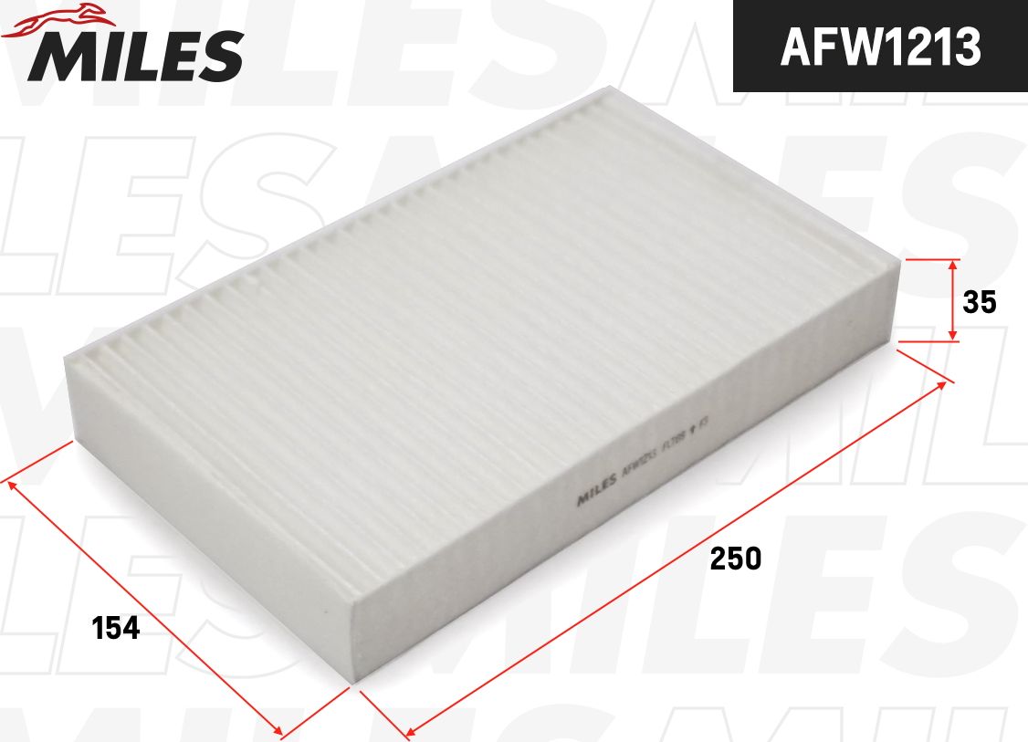 Салонный фильтр Miles. Артикул AFW1213