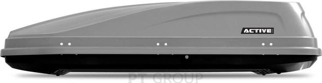 Автомобильный бокс PT Group ACTIVE M аэродинамический серый (450 л, 187х88х44 см). Артикул 00002520