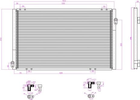 Радиатор кондиционера (конденсатор) Stellox. Артикул 10-45367-SX
