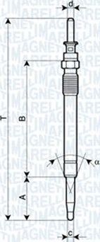 Свеча накаливания (накала) Magneti Marelli для BMW 7 IV (E65/E66) 2002-2008. Артикул 062900078304