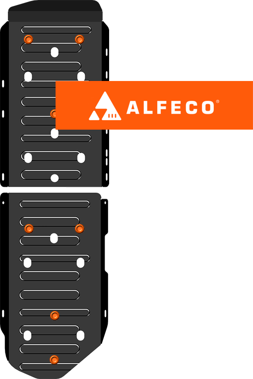 Защита Alfeco для топливного бака (2 части) Haval H5 Pro 2023-2026. Артикул ALF.55.13