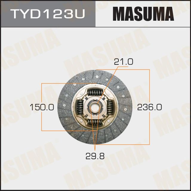 Диск сцепления Masuma. Артикул TYD123U