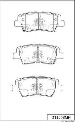 Тормозные колодки MK Kashiyama. Артикул D11508MH