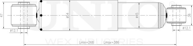 Амортизатор подвески (Unio). Артикул SAB-10764