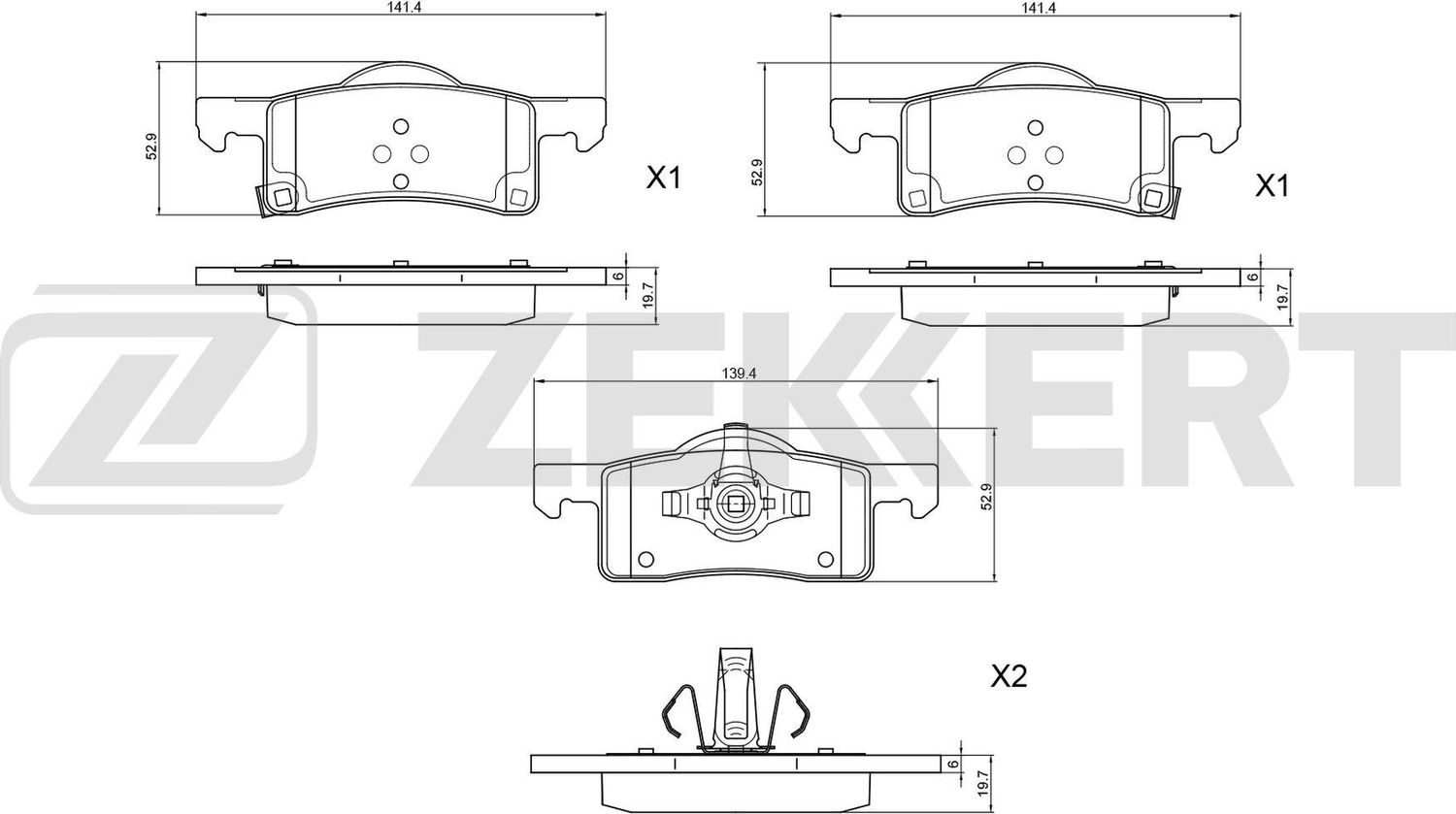 Тормозные колодки Zekkert. Артикул BS-1331