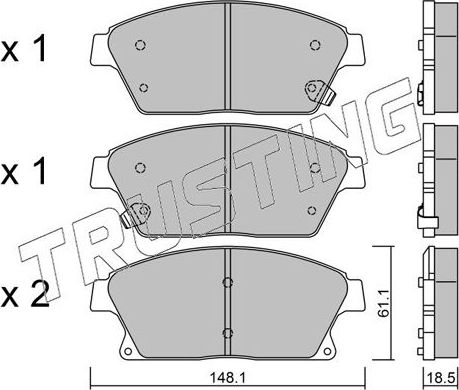 Тормозные колодки Trusting. Артикул 856.0