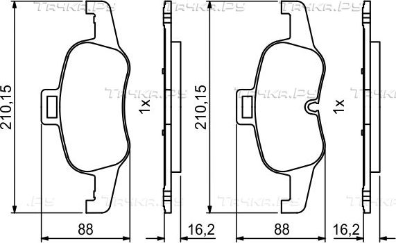Тормозные колодки Bosch (Low-Metallic) передние для Audi TT III (8S) 2014-2023. Артикул 0 986 494 820