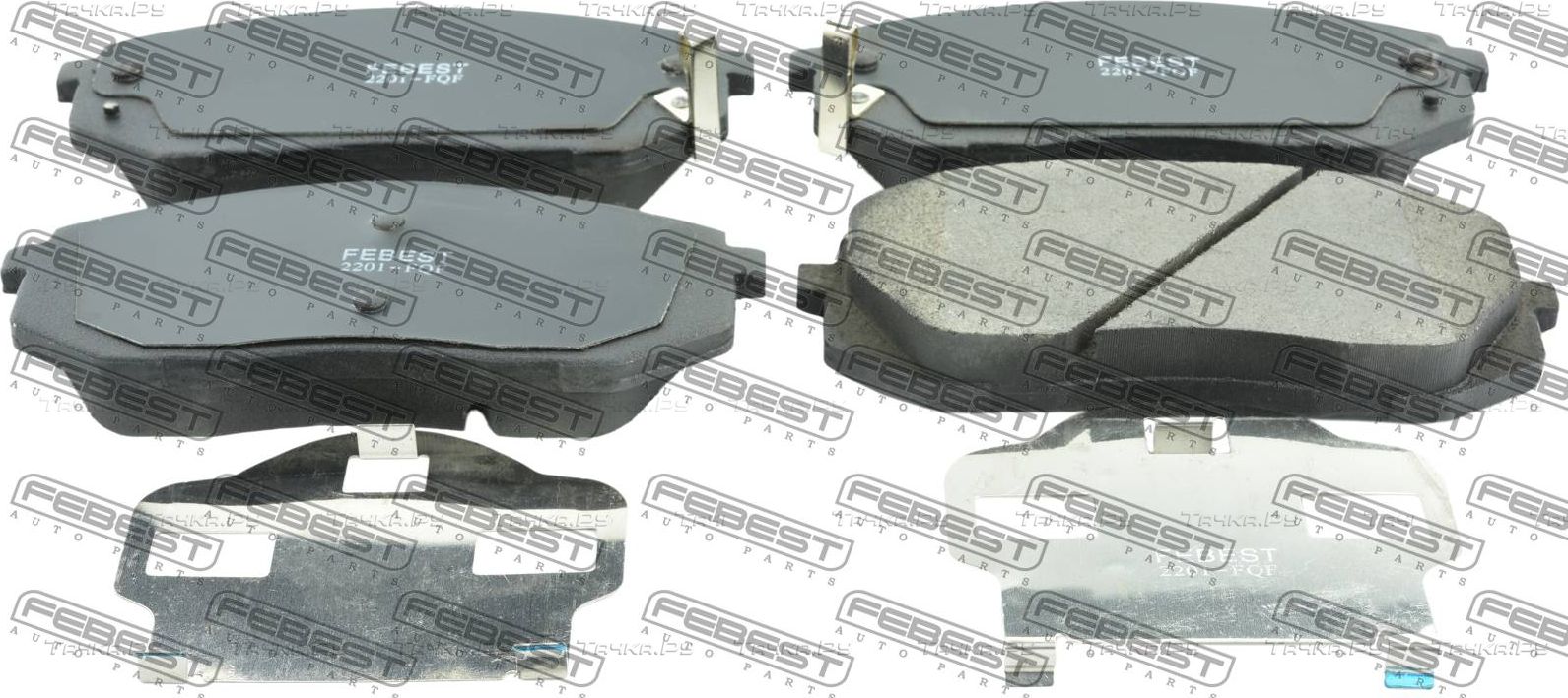 Тормозные колодки Febest передние для Hyundai Tucson I 2004-2010. Артикул 2201-FQF