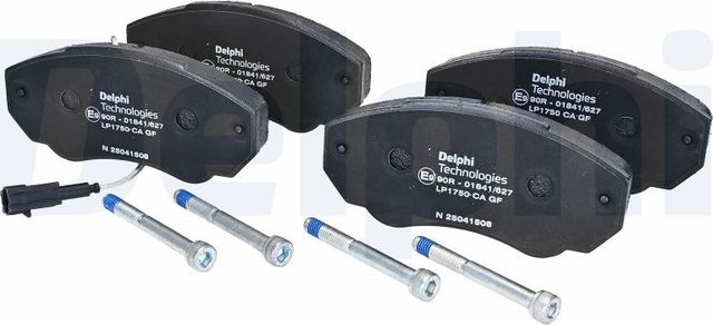 Тормозные колодки Delphi (Low-Metallic) передние для Fiat Ducato II 2000-2006. Артикул LP1750