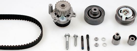 Помпа (водяной насос) с комплектом ремня ГРМ Hepu. Артикул PK05491