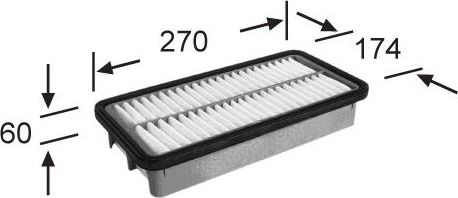 Воздушный фильтр JS Asakashi. Артикул A0458