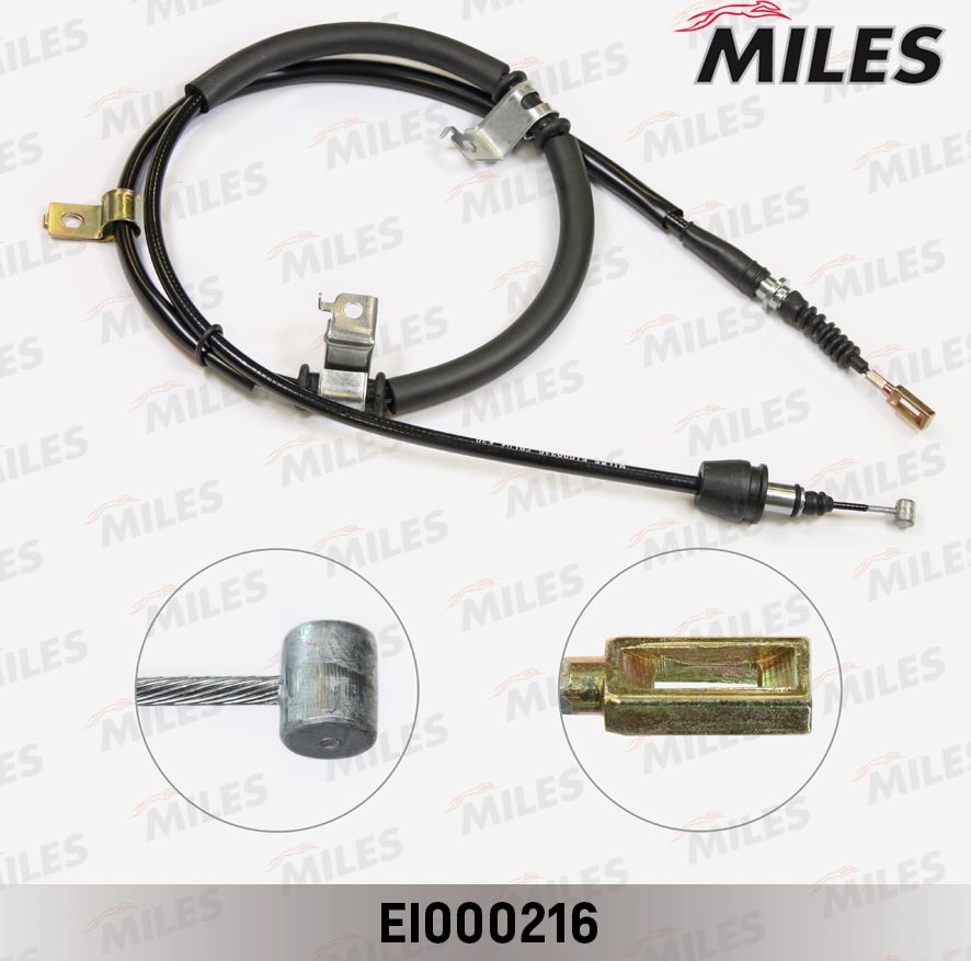 Трос ручника (тросик ручного тормоза) Miles. Артикул EI000216