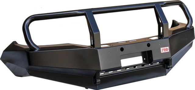 Бампер силовой РИФ передний с защитной дугой на рестайлинг для Toyota Hilux VII 2012-2014. Артикул RIFVIG-10300
