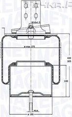 Пневмоподушка (пневморессора) Magneti Marelli для IVECO EuroCargo V 2015-2026. Артикул 030607020168